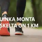 kuinka monta askelta on 1 km
