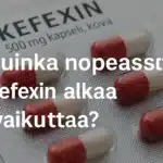 Kuinka nopeasti Kefexin vaikuttaa