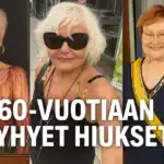 60 vuotiaan lyhyet hiukset