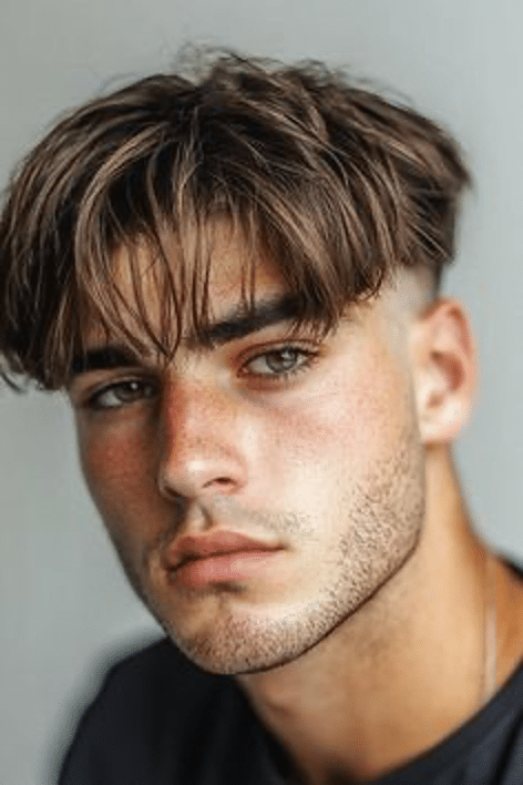 Curtain-Style Messy Fringe
