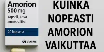 kuinka nopeasti amorion vaikuttaa