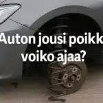 auton jousi poikki voiko ajaa
