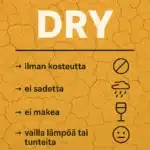 Mitä tarkoittaa dry