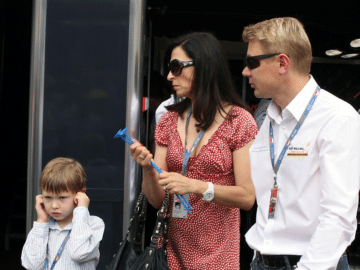 Mika ja Marketa Häkkinen Ellan, Danielin ja Lynnin kanssa