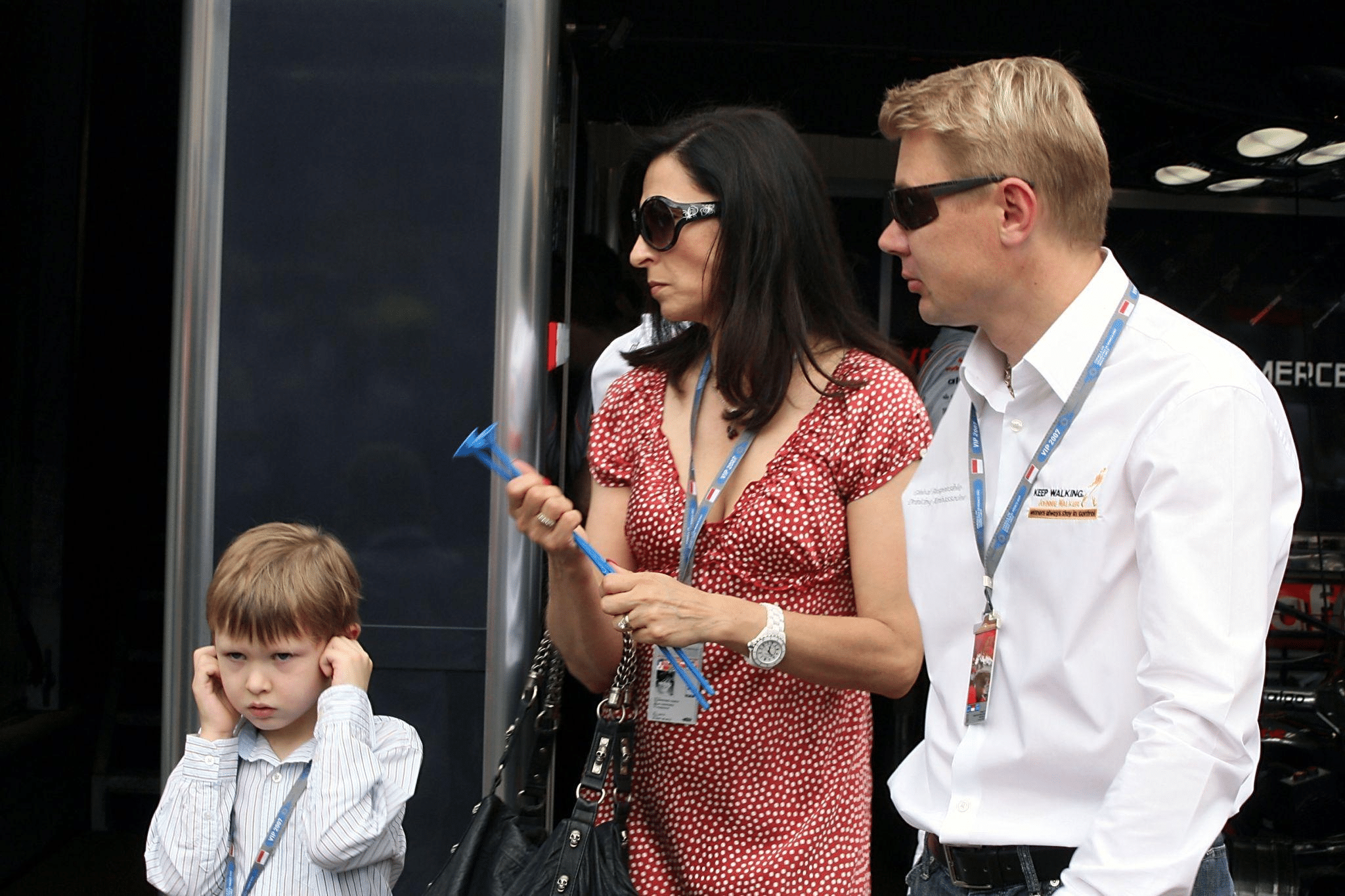 Mika ja Marketa Häkkinen Ellan, Danielin ja Lynnin kanssa