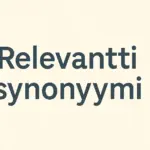 Relevantti synonyymi