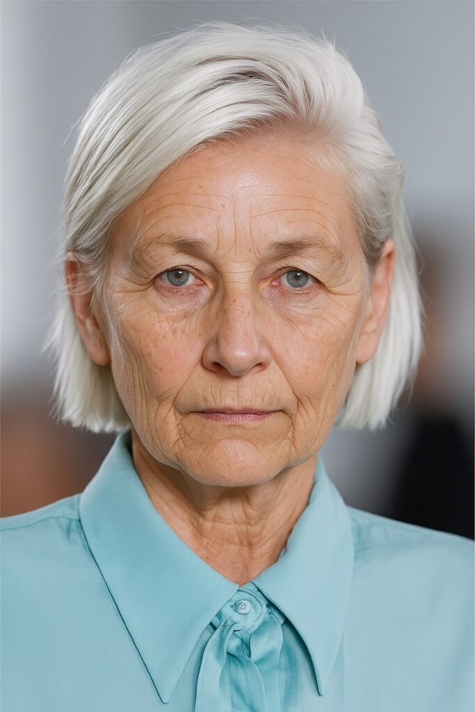 60 vuotiaan lyhyet hiukset - Lyhyt kerroksellinen pixie bob