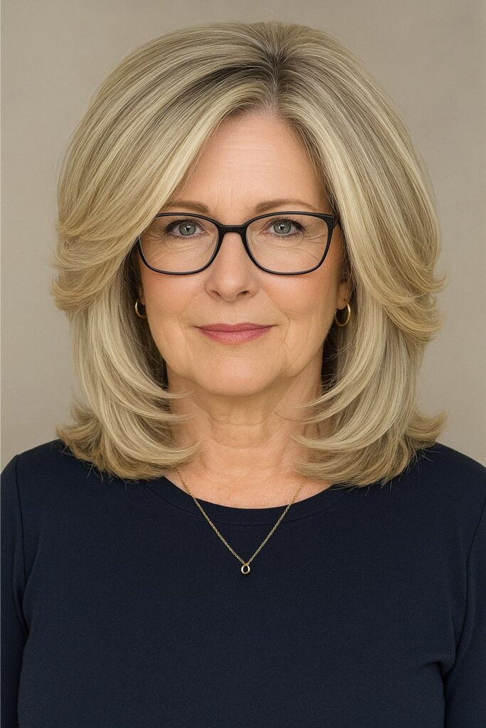 60 vuotiaan lyhyet hiukset - Kasvot kehystävä kerroksellinen leikkaus