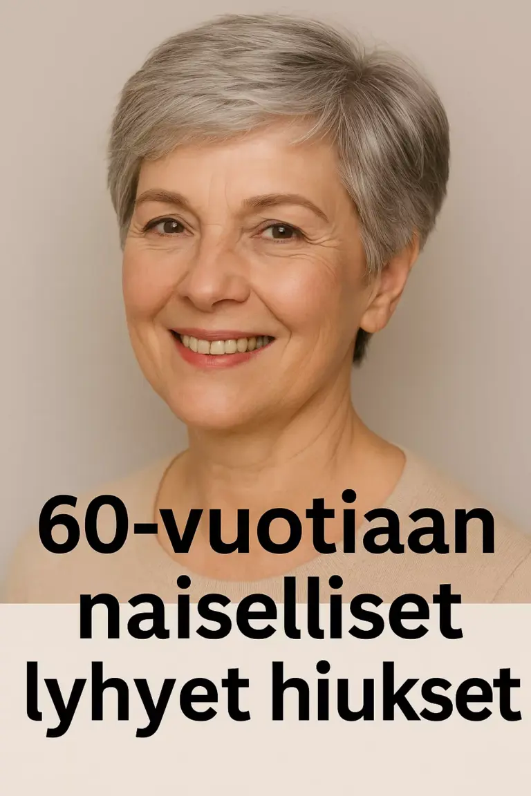 60 vuotiaan lyhyet hiukset